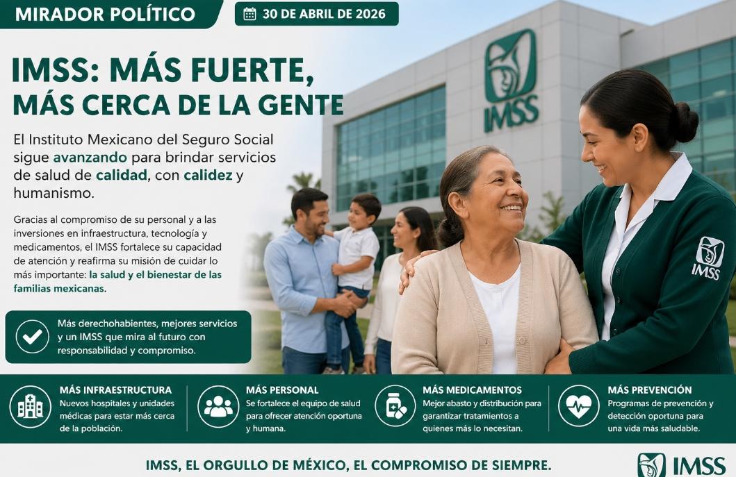 El IMSS ha registrado un incremento en el número de derechohabientes derivado del crecimiento del empleo formal